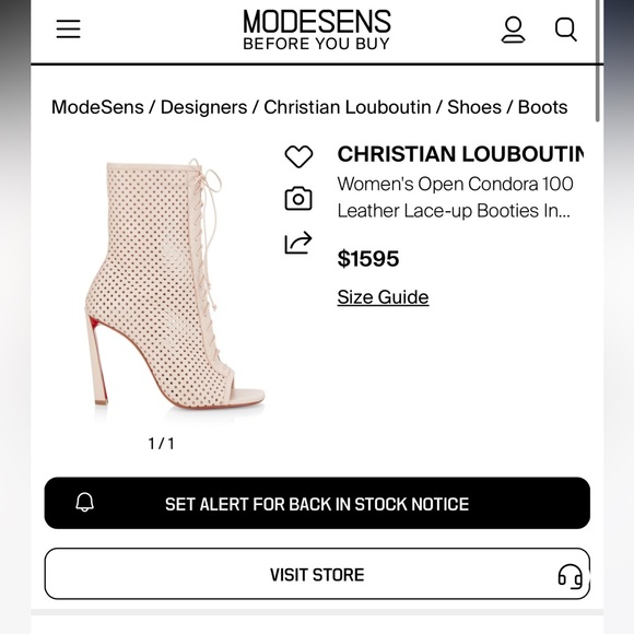 Christian Louboutin Condora booty Leche Eur 40 Retail $1595 - Picture 7 of 9